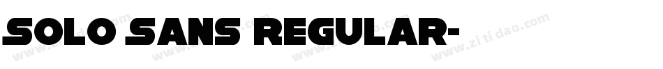 Solo Sans Regular字体转换
